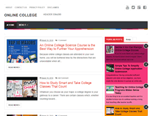 Tablet Screenshot of onlinecollegesblog.com